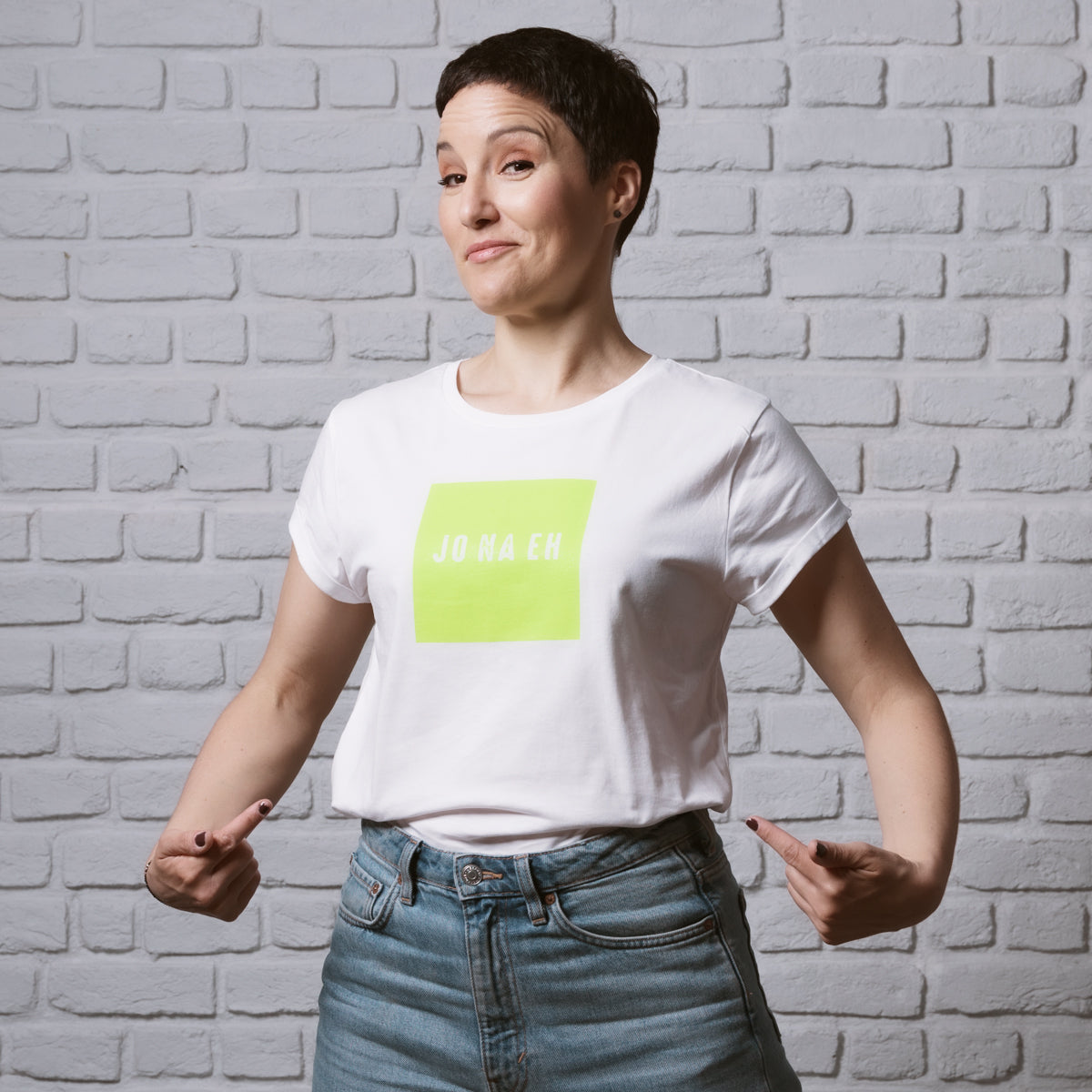 INA REGEN Shirt "Jo na eh" (neongrün)