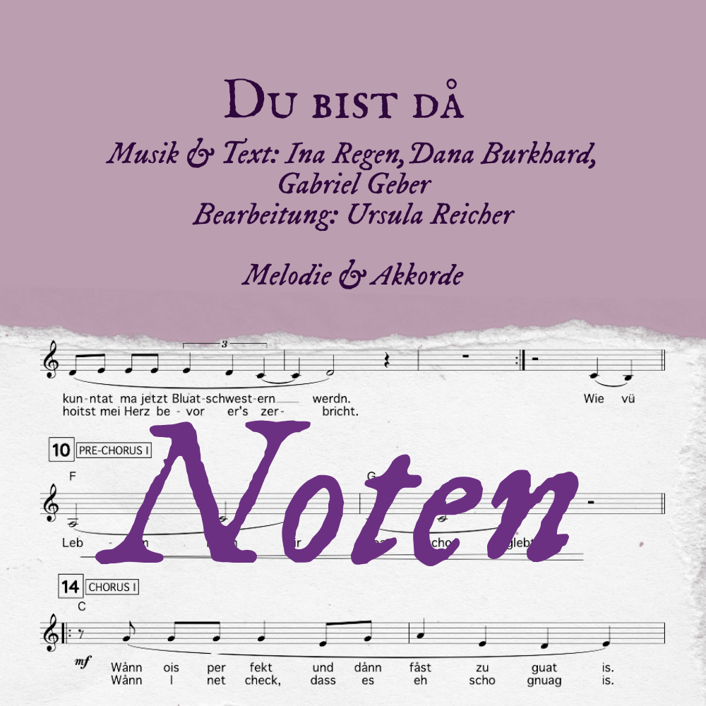 INA REGEN - NOTEN für "Du bist da" -  Leadsheet  - DIGITALER DOWNLOAD