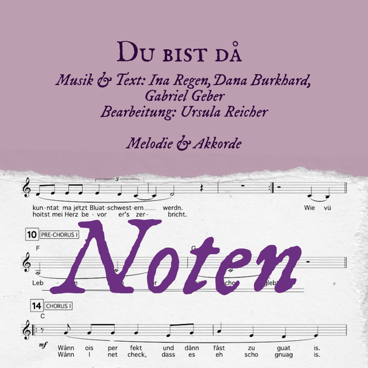 INA REGEN - NOTEN für "Du bist da" - Leadsheet - DIGITALER DOWNLOAD