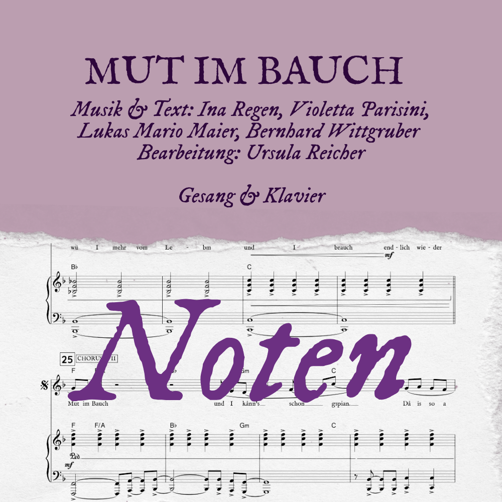 INA REGEN - NOTEN für "Mut im Bauch" - Gesang und Klavier - DIGITALER DOWNLOAD