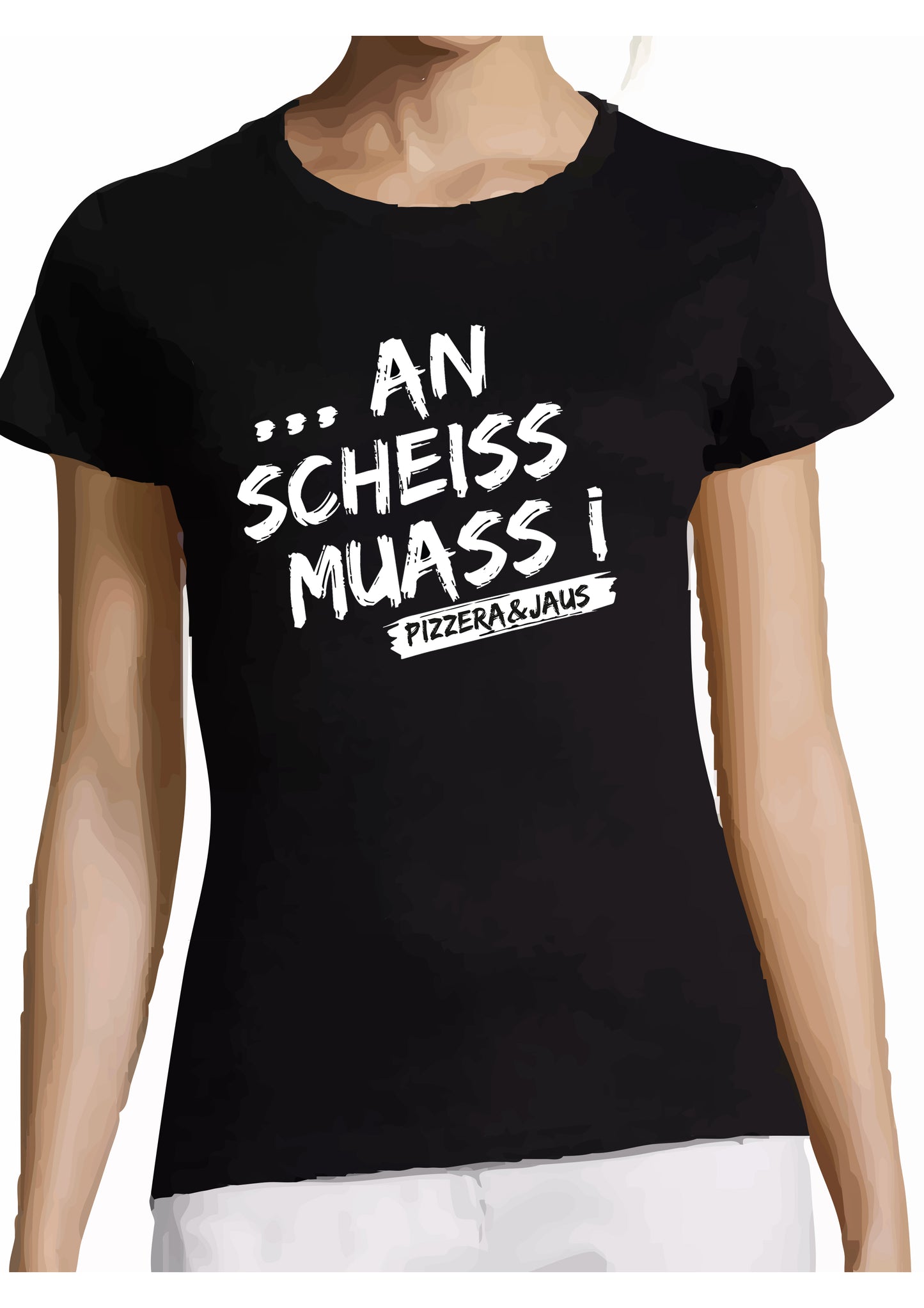 Pizzera und Jaus - an scheiß muass i - T-Shirt